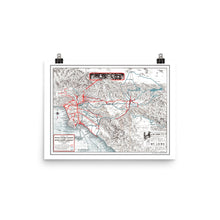 Load image into Gallery viewer, Pacific Electric Train Route Map Poster