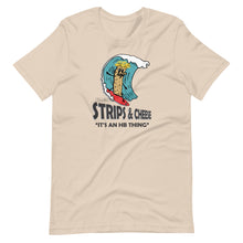 Load image into Gallery viewer, Surfing Strips and Cheese Short-Sleeve Unisex T-Shirt