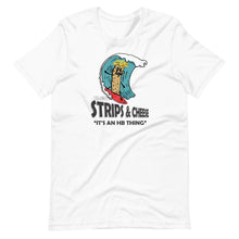 Load image into Gallery viewer, Surfing Strips and Cheese Short-Sleeve Unisex T-Shirt