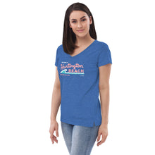 Load image into Gallery viewer, Welcome to Huntington Beach Mother's Day 2023 Women’s Recycled V-neck T-shirt