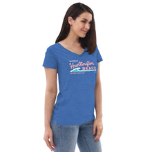 Load image into Gallery viewer, Welcome to Huntington Beach Mother's Day 2023 Women’s Recycled V-neck T-shirt