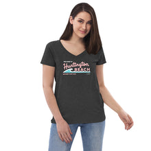 Load image into Gallery viewer, Welcome to Huntington Beach Mother's Day 2023 Women’s Recycled V-neck T-shirt
