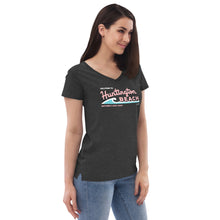 Load image into Gallery viewer, Welcome to Huntington Beach Mother's Day 2023 Women’s Recycled V-neck T-shirt