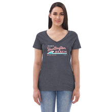 Load image into Gallery viewer, Welcome to Huntington Beach Mother's Day 2023 Women’s Recycled V-neck T-shirt
