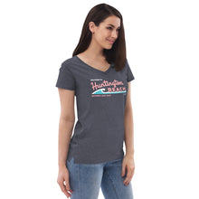 Load image into Gallery viewer, Welcome to Huntington Beach Mother's Day 2023 Women’s Recycled V-neck T-shirt