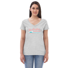Load image into Gallery viewer, Welcome to Huntington Beach Mother's Day 2023 Women’s Recycled V-neck T-shirt