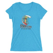 Load image into Gallery viewer, Surfing Strips and Cheese Womens Tee