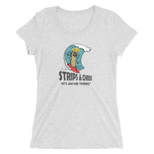 Load image into Gallery viewer, Surfing Strips and Cheese Womens Tee