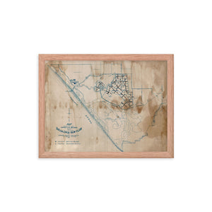 Rare 1919 Bolsa Chica Gun Club Lakes and Blinds Map