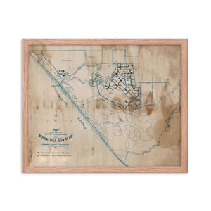 Rare 1919 Bolsa Chica Gun Club Lakes and Blinds Map