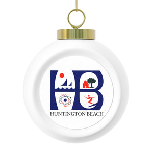 Huntington Beach Quad Christmas Ball Ornament