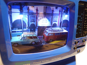 "Last Night at the Bear" Vintage Mini TV Golden Bear Diorama by Dave C Reynolds