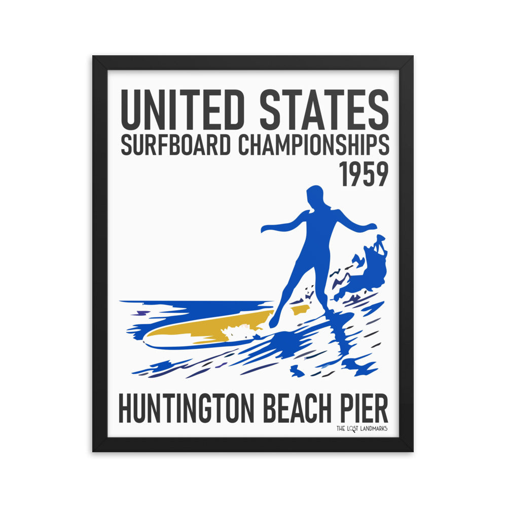 1959 United States Surfboard Championships Framed Poster 16