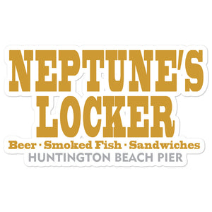 Neptune's Locker Huntington Beach Pier Sticker