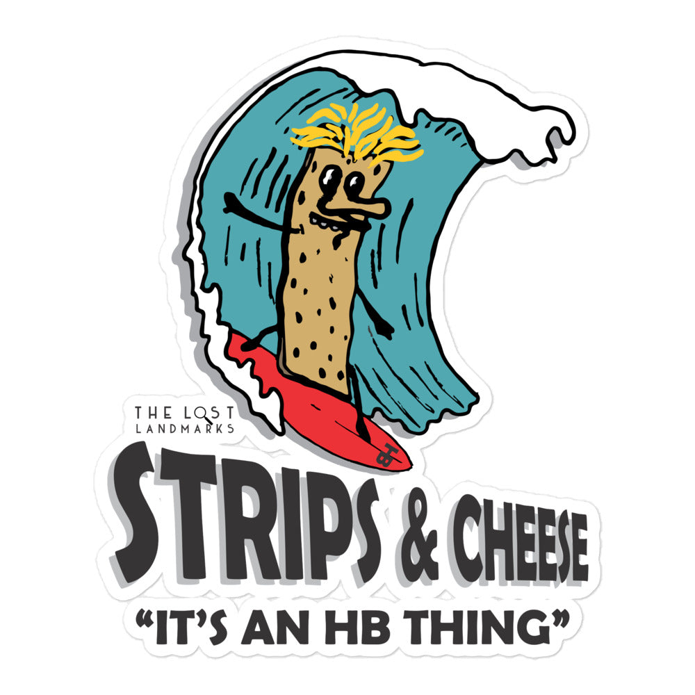 Hb Sticker Surfing Strips and Cheese HB Sticker – The Lost Landmarks