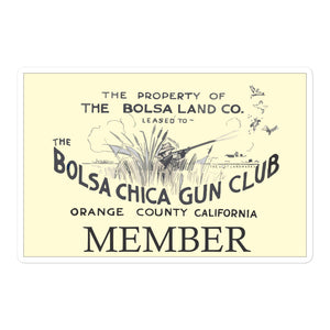 Official Bolsa Chica Gun Club Member Sticker