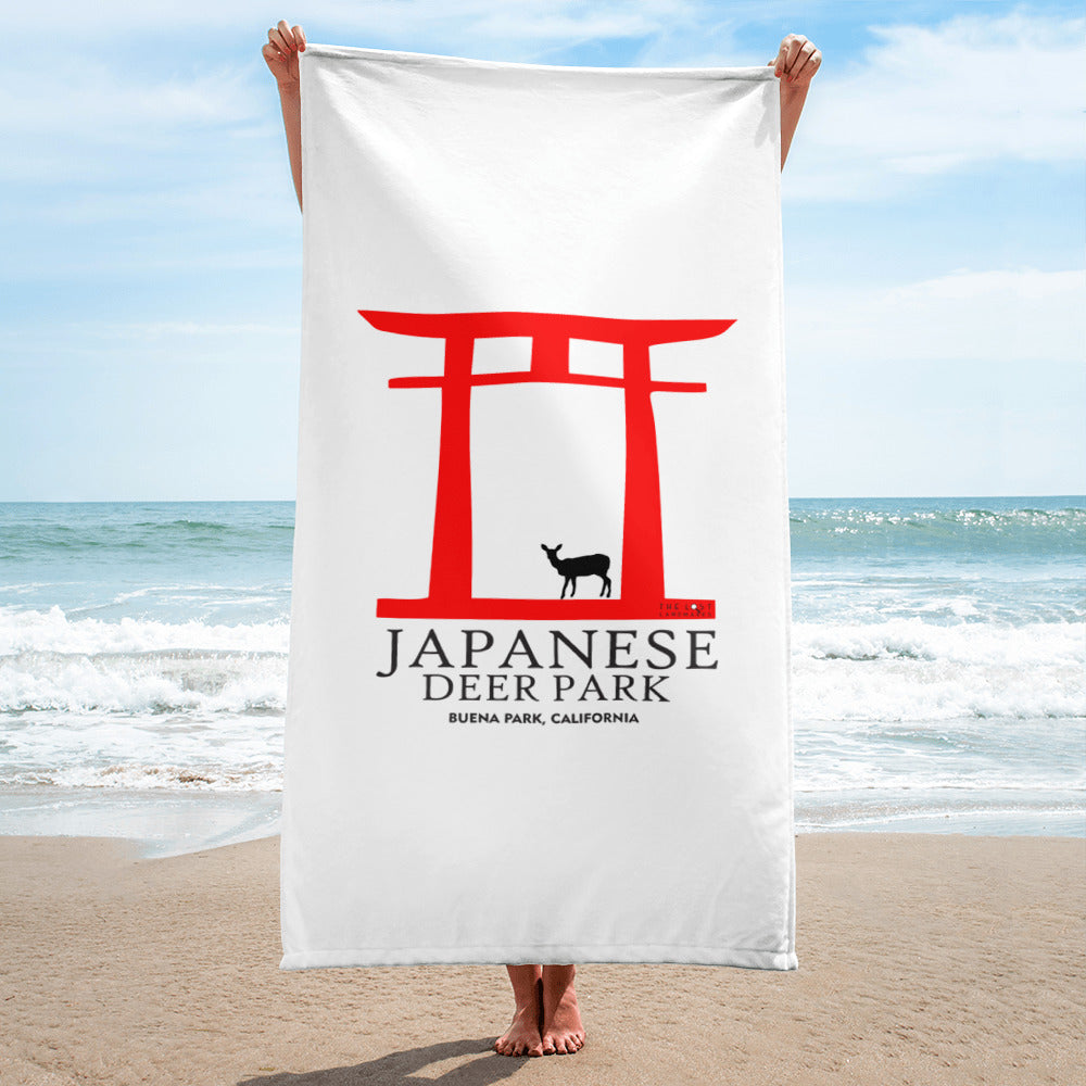 Japanese Deer Park Beach Towel