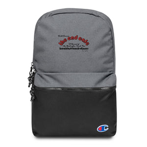 The End Cafe Embroidered Champion Backpack