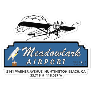 Meadowlark Airport Bubble-free stickers