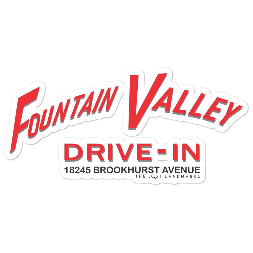 Fountain Valley DriveIn Sticker The Lost Landmarks