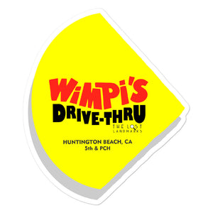 Wimpi's Drive-Thru Bubble-free stickers