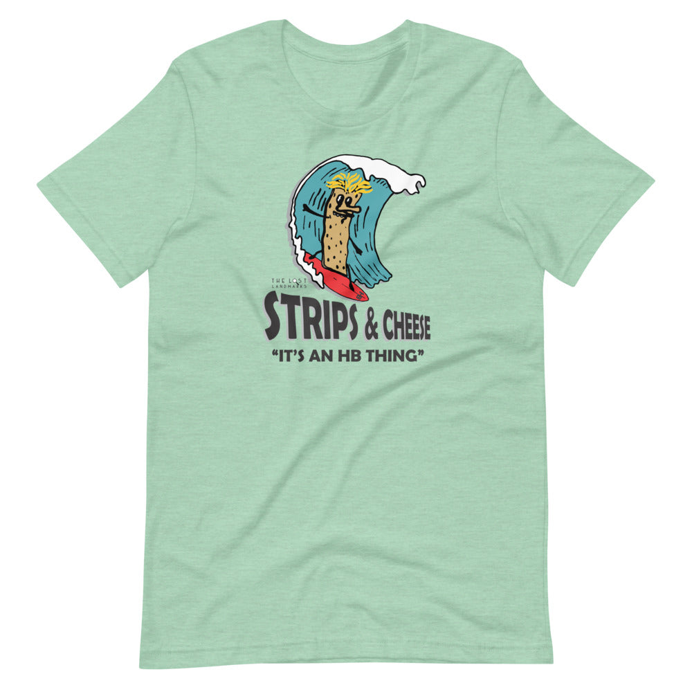 Surfing Strips and Cheese Short-Sleeve Unisex T-Shirt