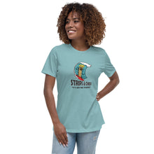 Load image into Gallery viewer, Strips and Cheese Women&#39;s Relaxed T-Shirt

